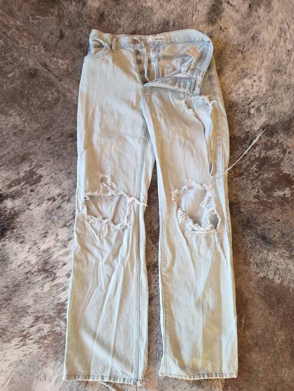 KanCan Light Blue Distressed Flare Jeans
